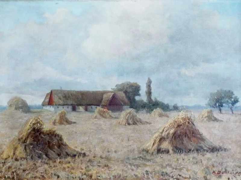 1883-Knut Hjalmar Dahlander - Fattoria dopo il raccolto